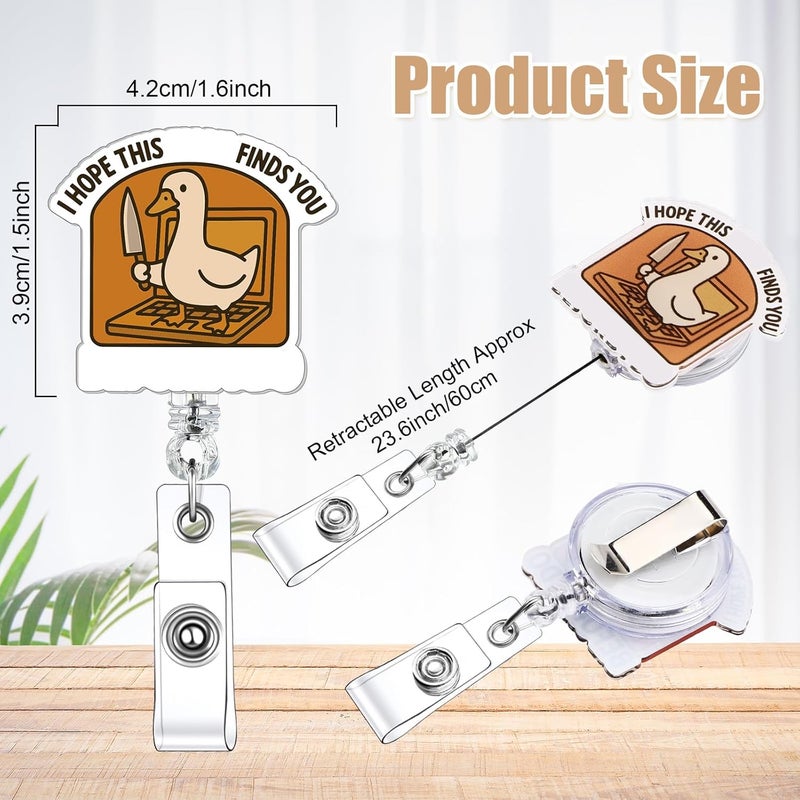 Feifeiya 24 Pcs Funny Badge Reel Nurse Cute Retractable Name ID Clip Badge Holder for Doctor Medical Assistant Student Coworker Work Accessories Bulk Gifts(Humorous) - Image 2
